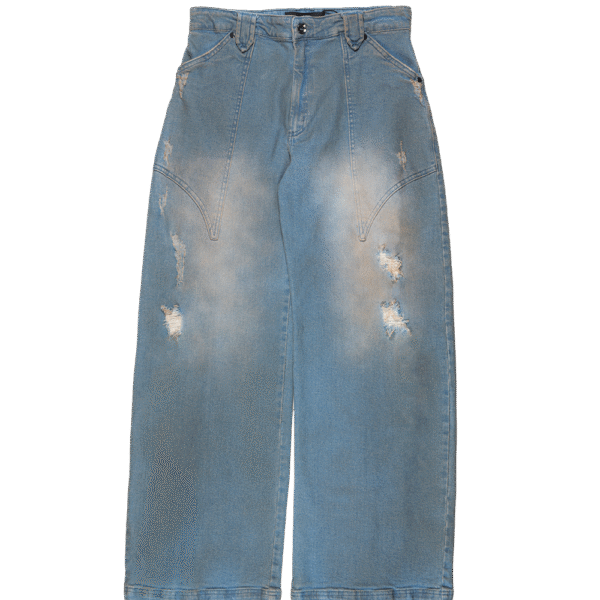 WEBSITE PRODUCT 0015 219A POST WORK FLARE JEANS LIGHT FRONT